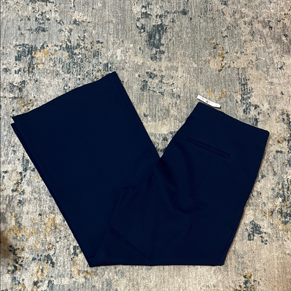 NWT SZ XL Navy Wide Leg Trouser Pull on Pant